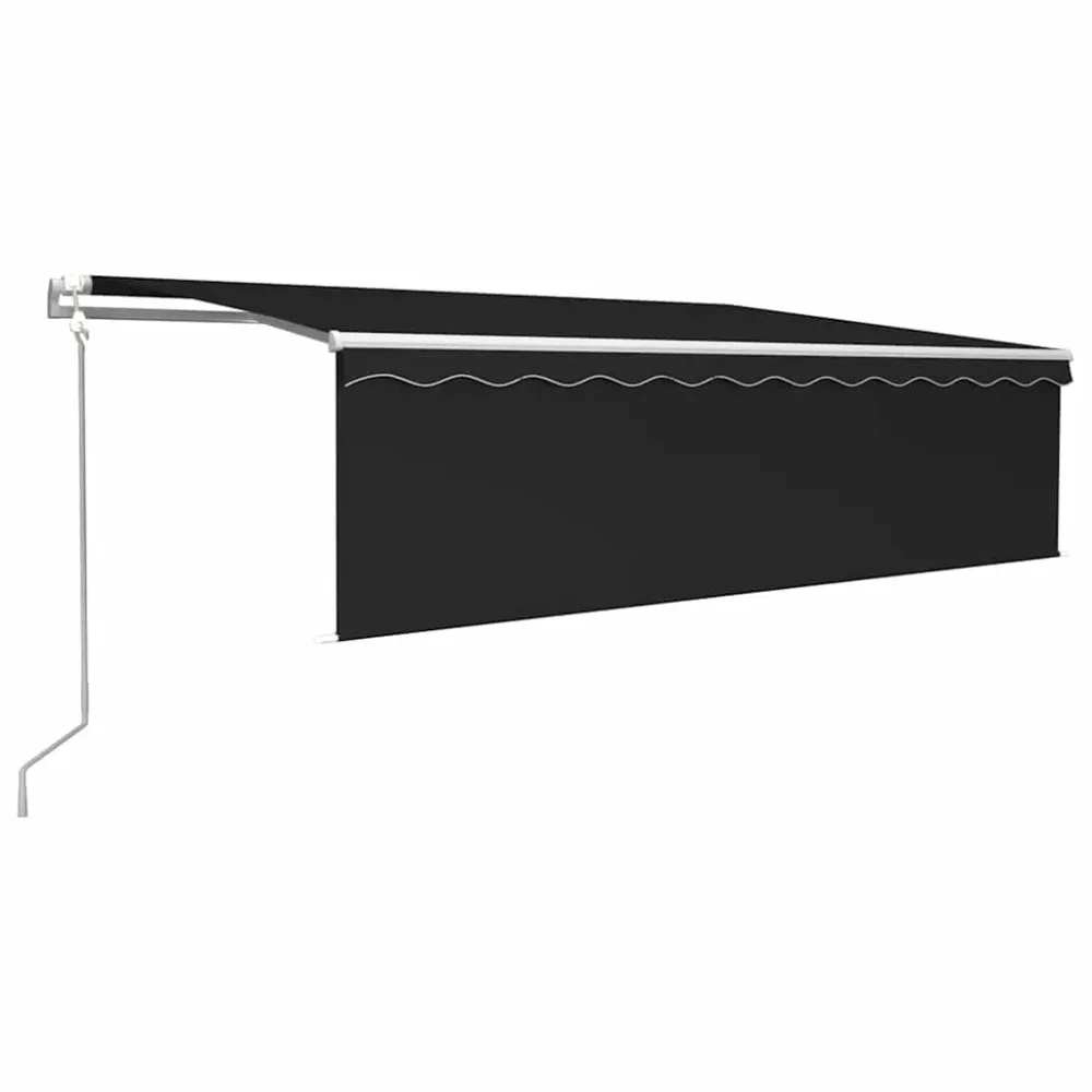 vidaXL antracitszürke automata redőnyös napellenző 5 x 3 m