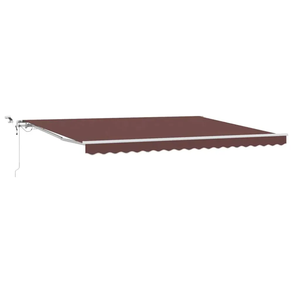 vidaXL barna automata kihúzható LED-es napellenző 450 x 300 cm