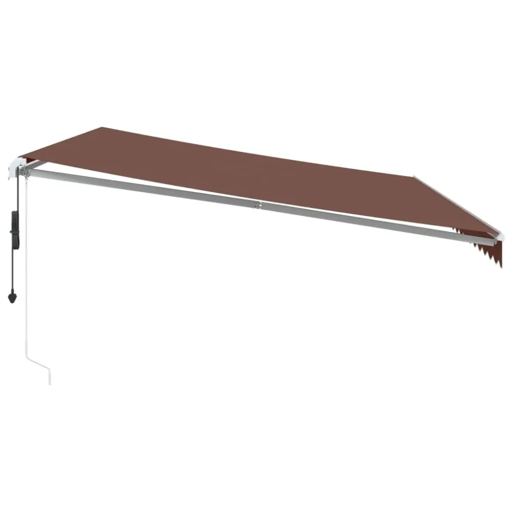 vidaXL barna automata kihúzható napellenző 500 x 350 cm