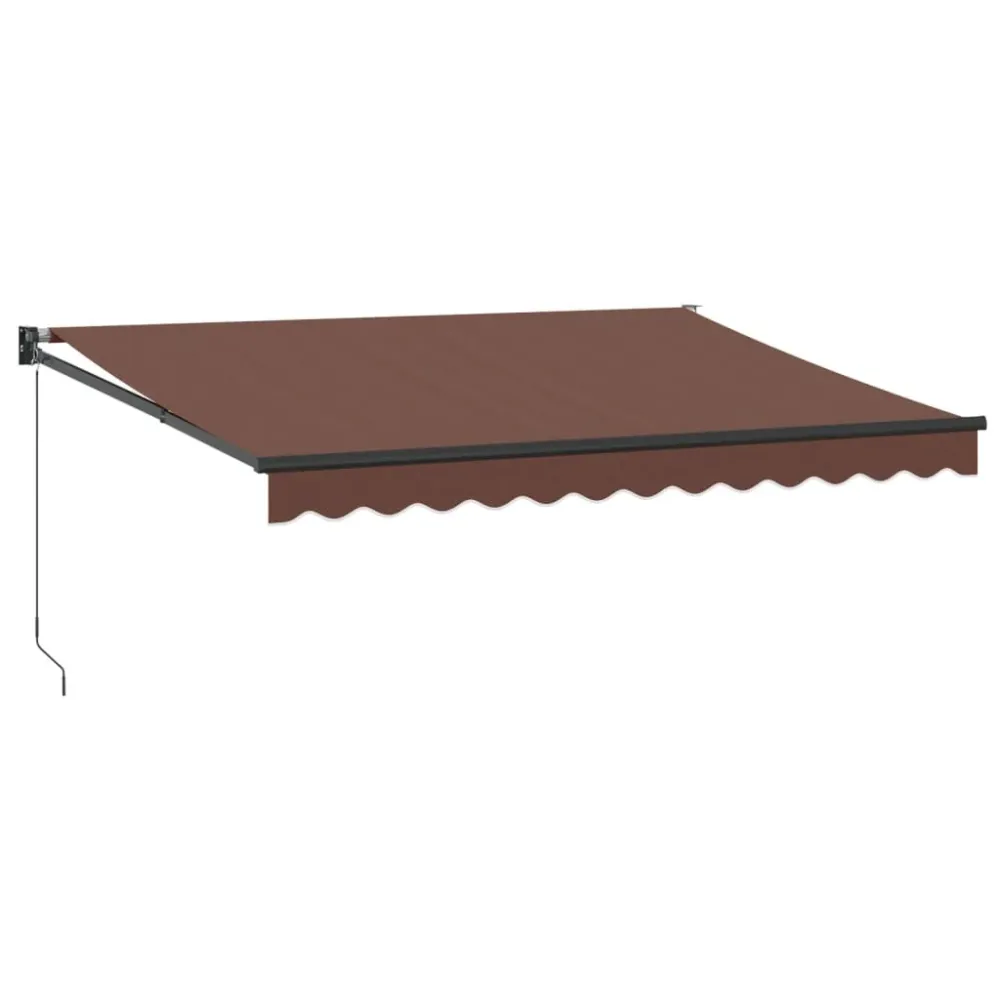 vidaXL barna kézzel kihúzható napellenző 350 x 250 cm