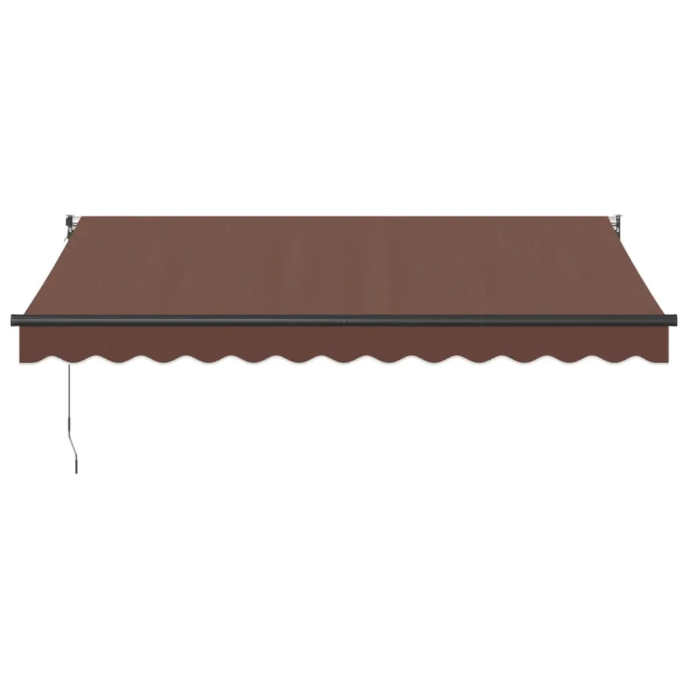vidaXL barna kézzel kihúzható napellenző 350 x 250 cm