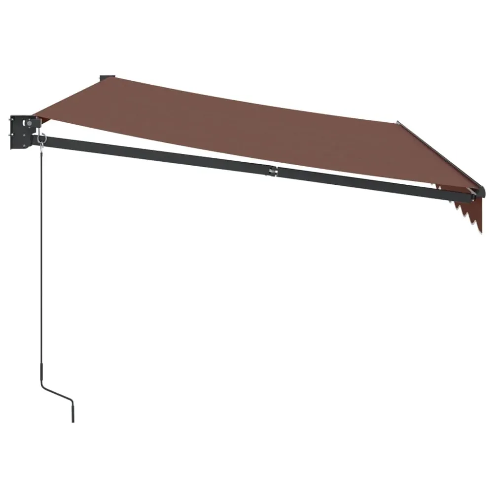 vidaXL barna kézzel kihúzható napellenző 350 x 250 cm