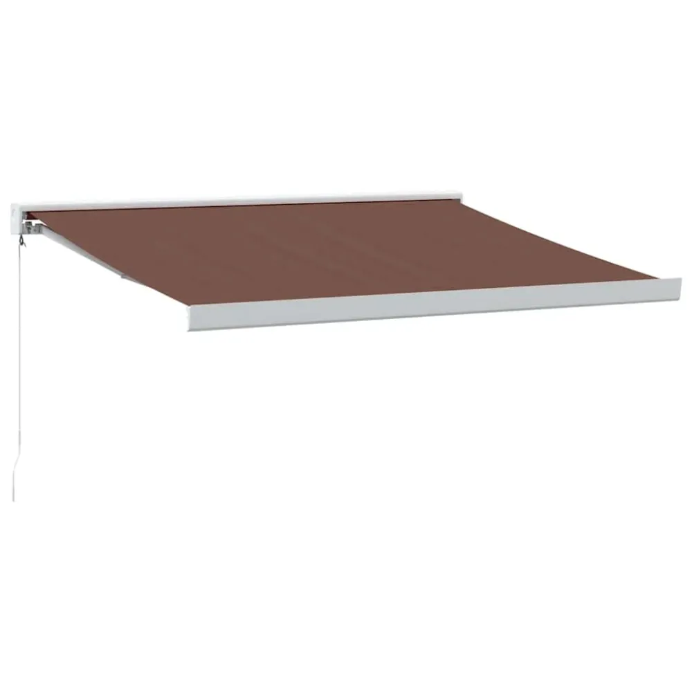 vidaXL barna kézzel kihúzható napellenző 350 x 250 cm
