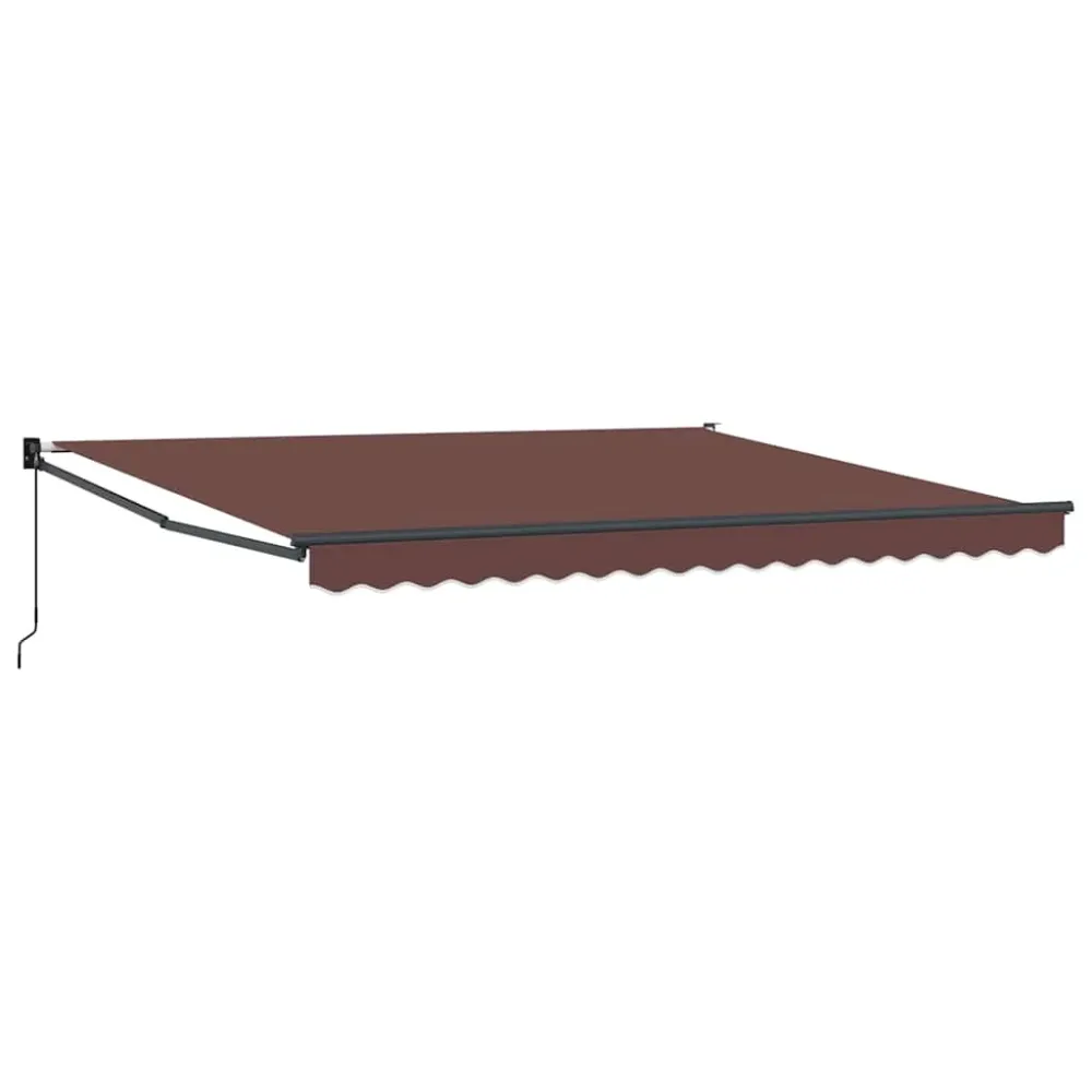 vidaXL barna kézzel kihúzható napellenző 400 x 300 cm