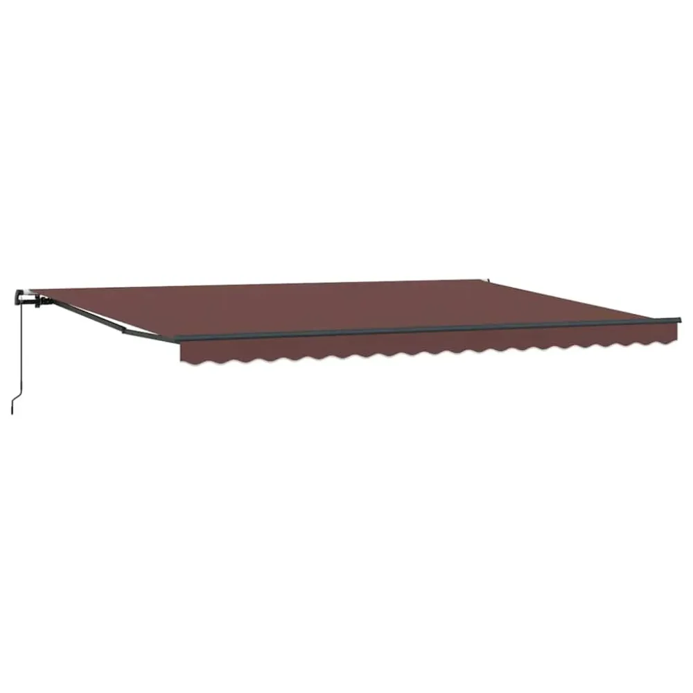 vidaXL barna kézzel kihúzható napellenző 500 x 300 cm