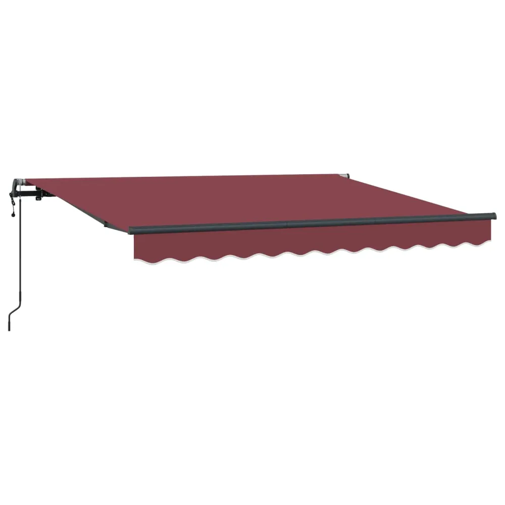 vidaXL Behúzható napellenző Burgundi 350 x 200 x 165 cm szövet