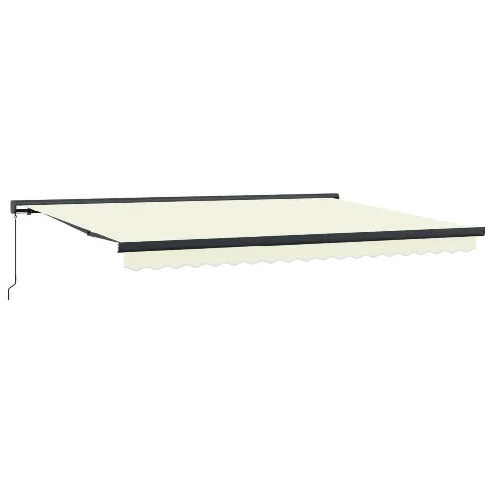 vidaXL Behúzható napellenző Krém és Szürke 400 × 300 cm
