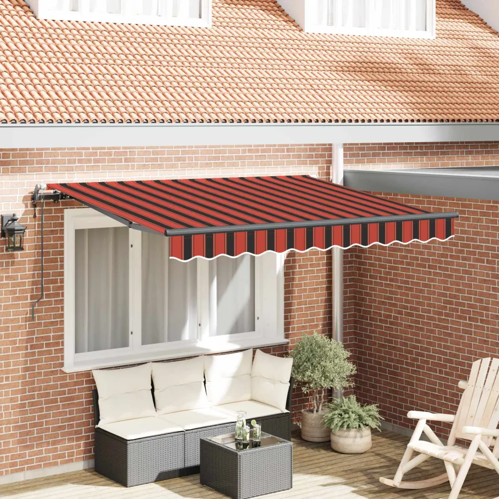 vidaXL Behúzható napellenző Narancssárga 250 x 200 cm szövet