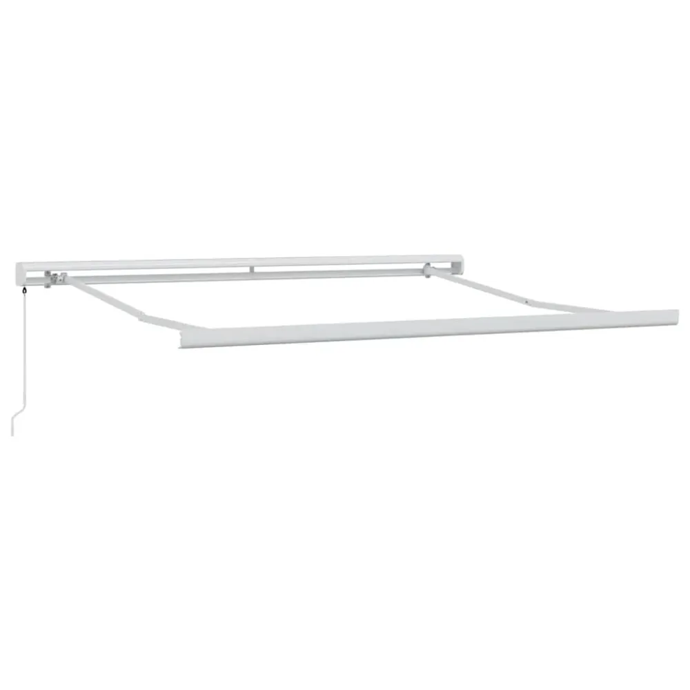 vidaXL Behúzható napellenző Piros és Fehér 300 x 250 cm Szövet és Fém