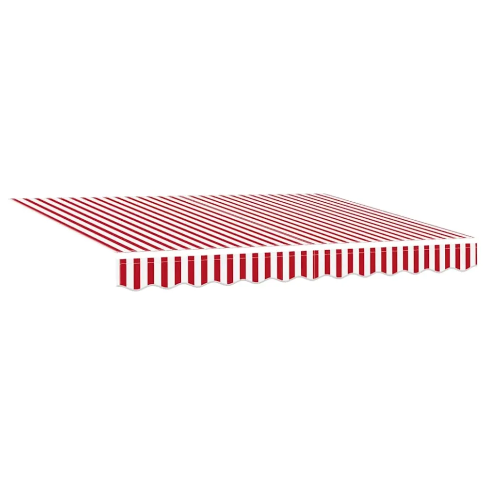 vidaXL Behúzható napellenző Piros és Fehér 300 x 250 cm Szövet és Fém