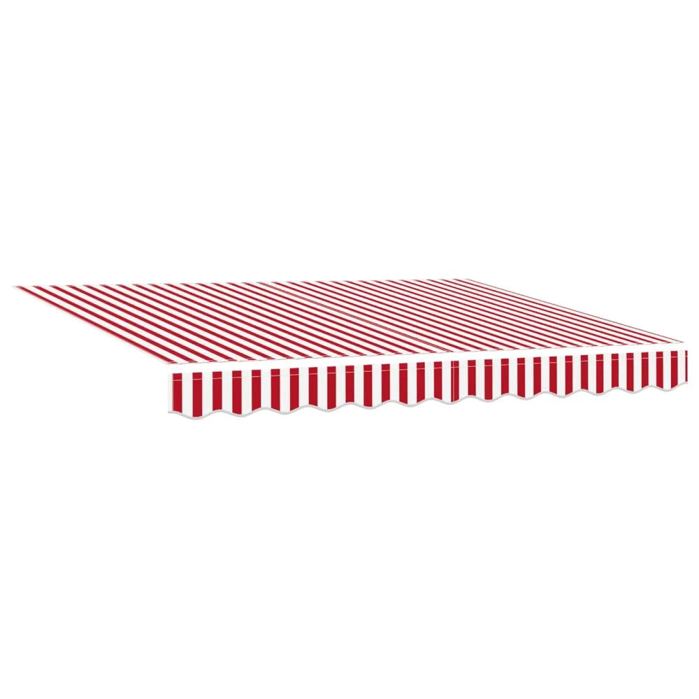 vidaXL Behúzható napellenző Piros és Fehér 300 x 250 cm