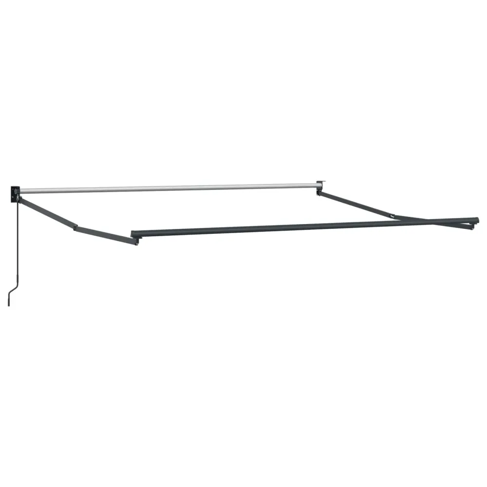 vidaXL Behúzható napellenző Piros és Fehér 300 x 250 cm