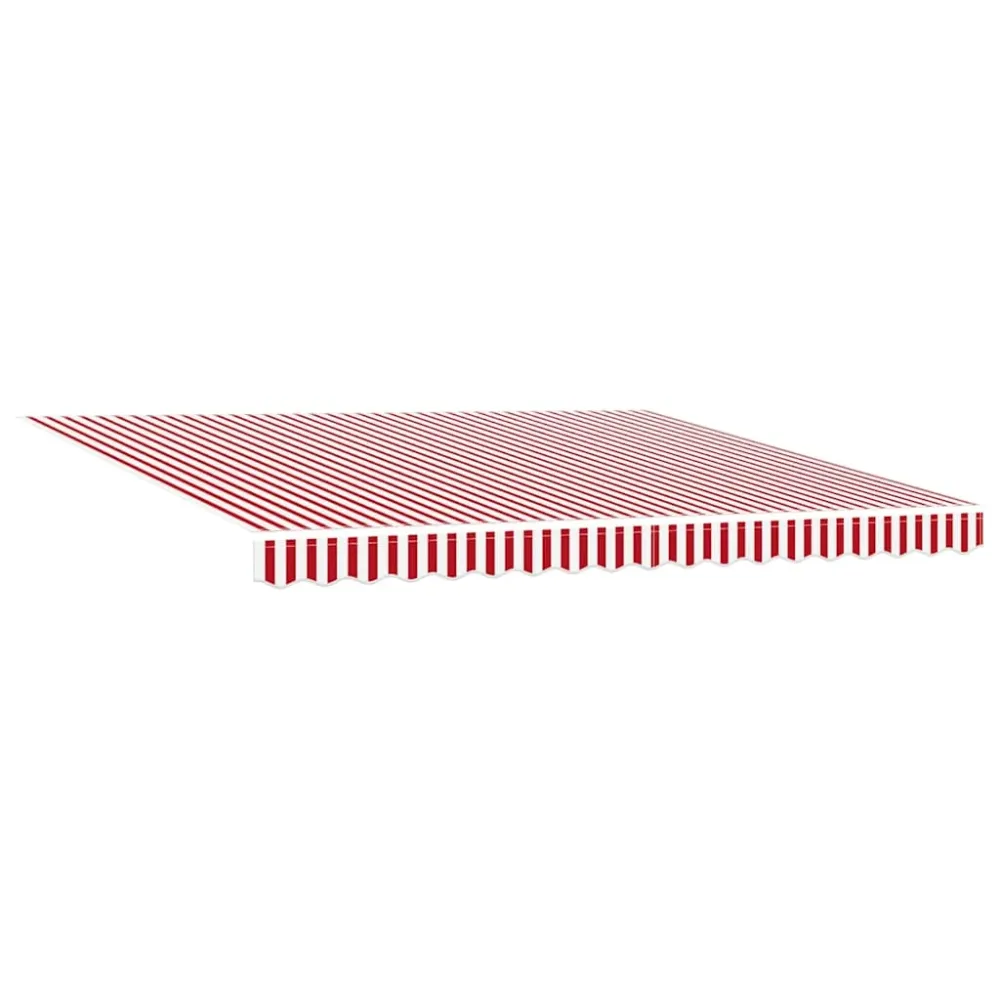 vidaXL Behúzható napellenző Piros és Fehér 400 × 350 cm