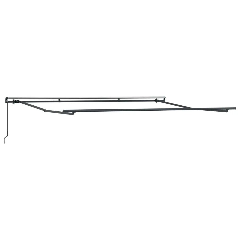 vidaXL Behúzható napellenző Piros és Fehér 450 × 350 cm