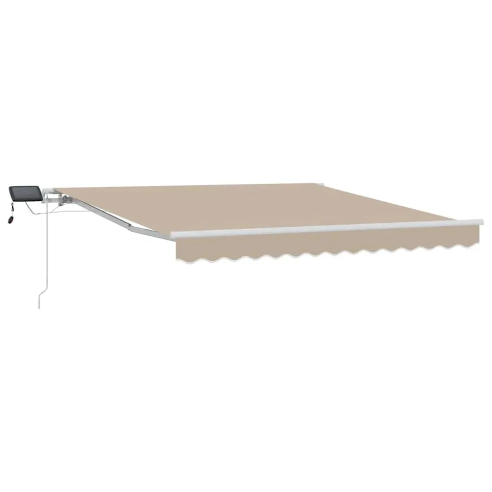 vidaXL Behúzható napellenző tartalmaz Bézs 300 x 250 cm szövet