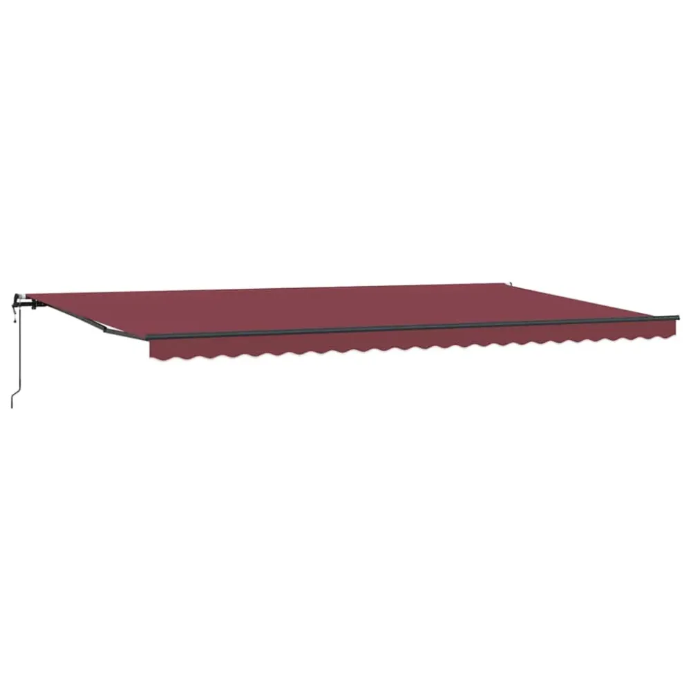 vidaXL burgundi vörös automata kihúzható napellenző 600 x 300 cm