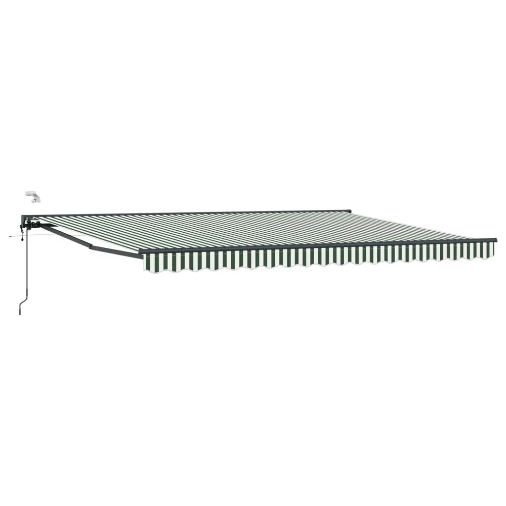 vidaXL Elektromos Kihúzható Napernyő Zöld, Fehér, Antracit 4,5 × 3,5 m