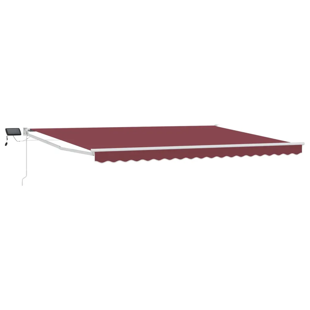 vidaXL LED-es, kézi kihúzható napernyő 4,5 × 3 m