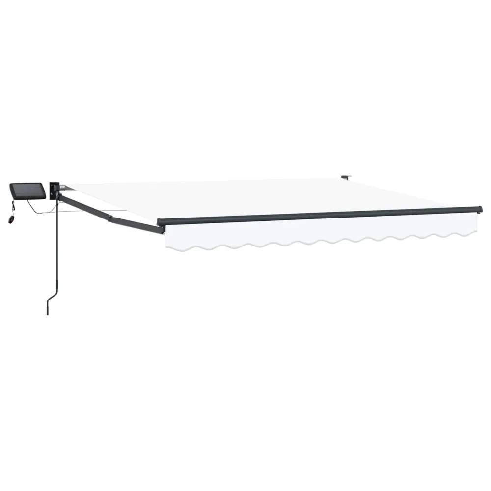 vidaXL LED-es, kézi kihúzható napernyő 3 x 2,5 m