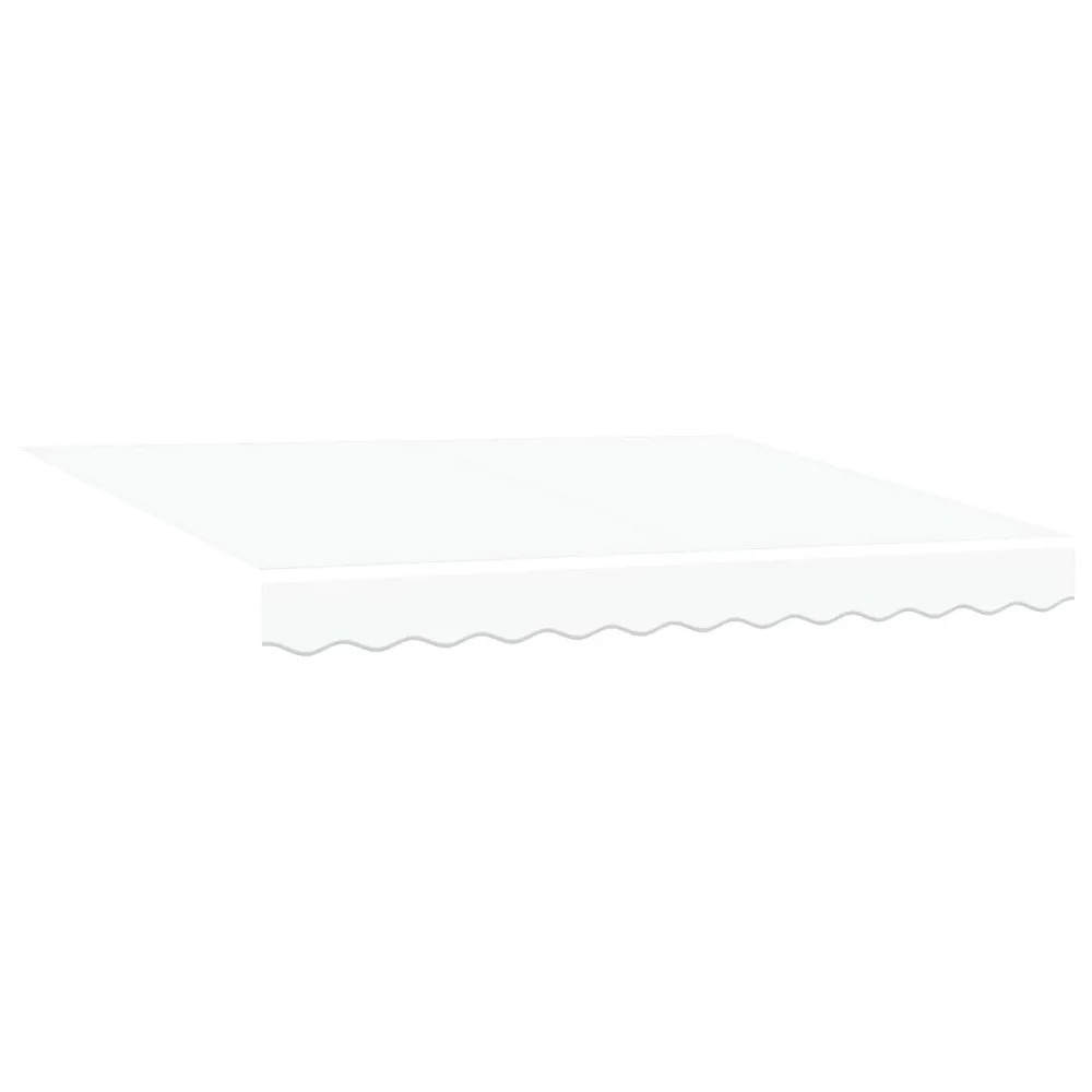 vidaXL LED-es, kézi kihúzható napernyő Fehér 3,5 x 2,5 m