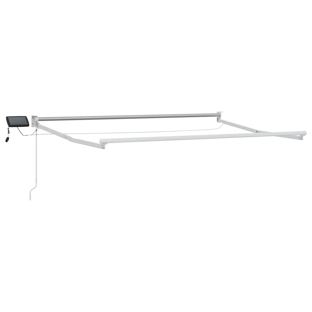 vidaXL LED-es, kézi kihúzható napernyő Sokszínű 3,5 x 2,5 m