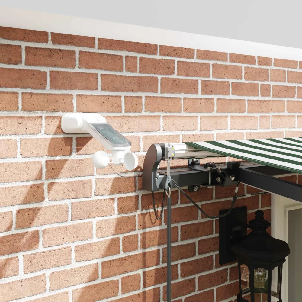 vidaXL Napernyő Anyag tartalmaz Zöld és Fehér 500 × 300 cm Poliészter
