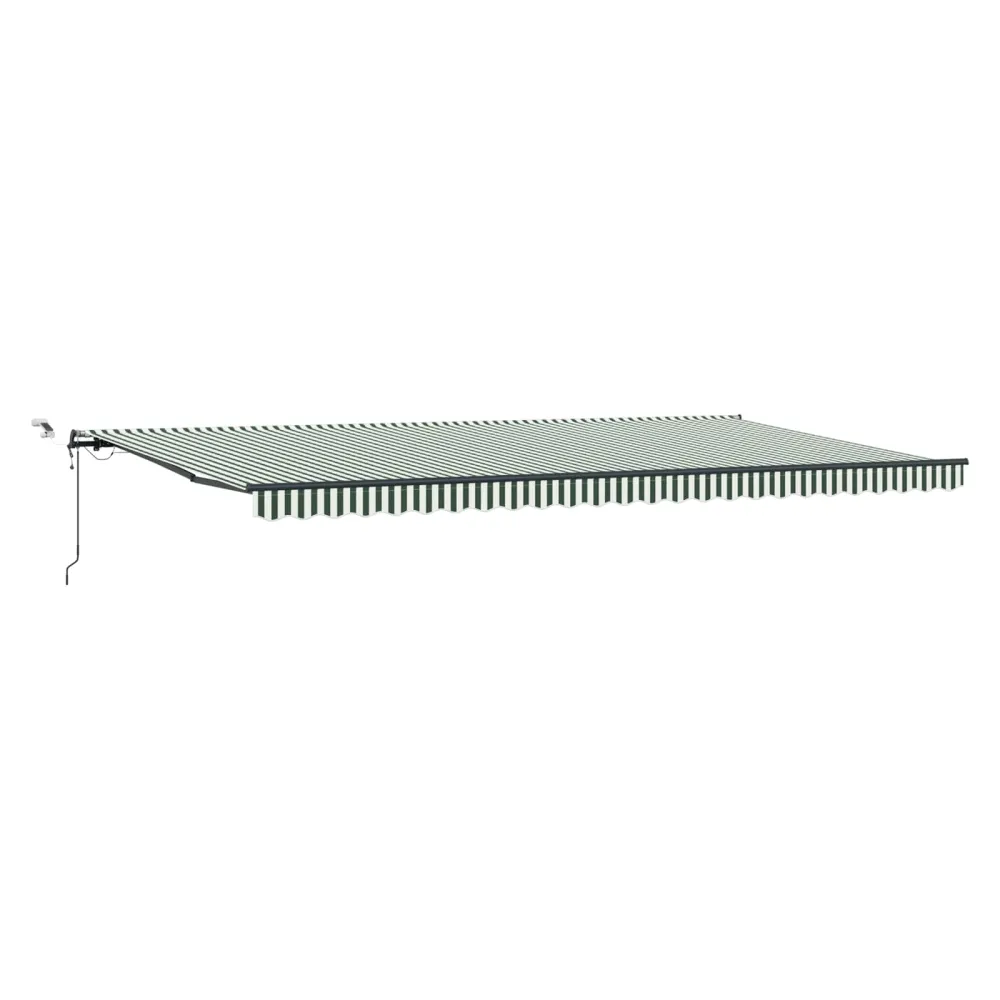 vidaXL Napernyő Anyag tartalmaz Zöld és Fehér 600 × 300 cm Poliészter