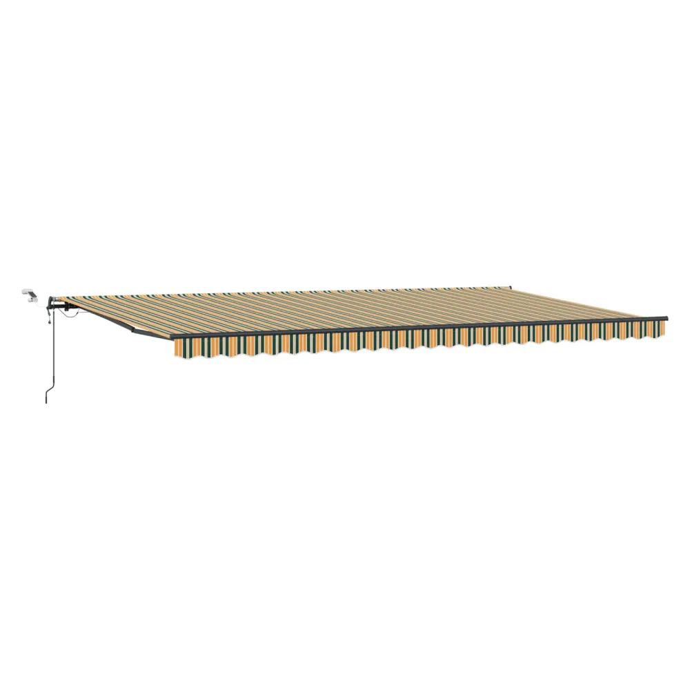 vidaXL Napernyő Anyag tartalmaz Zöld és sárga 600 × 300 cm Poliészter