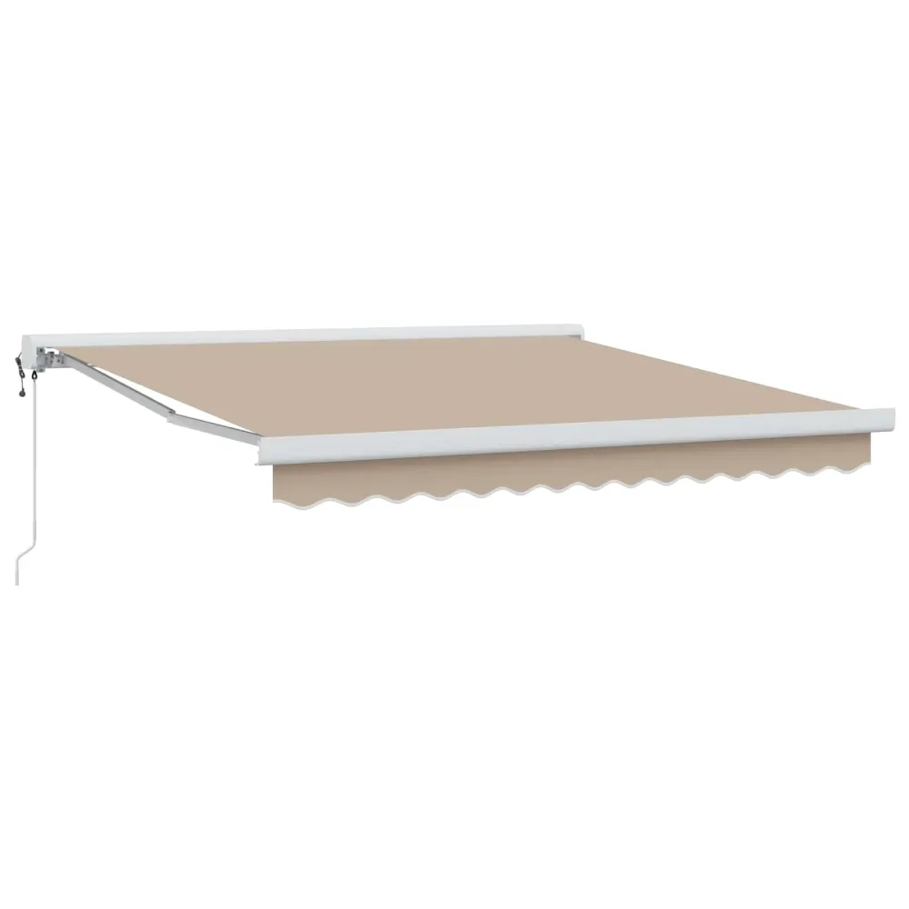 vidaXL Napernyő Bézs 350 x 250 x 165 cm Pamut és Alumínium