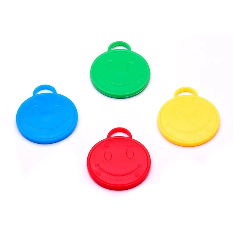 4 darab héliumos ballon súly, Vivimall, 32 gramm, 8 gramm darabonként, műanyag, smiley arc forma, többszínű