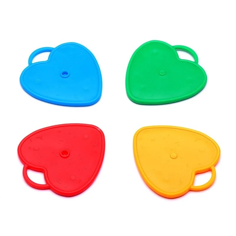 4 darab Vivimall héliumos ballon súly, 60 gramm, egyenként 15 gramm, műanyag, szív alakú, többszínű