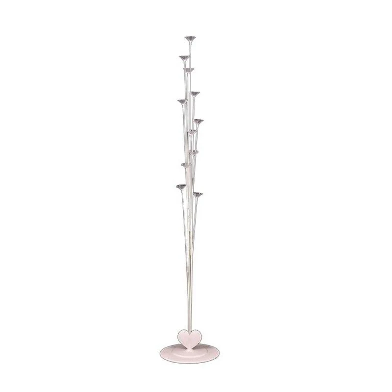 Léggömb tartó állvány, Vivimall, egyrétegű, 11 léggömbhöz, 104 cm, átlátszó