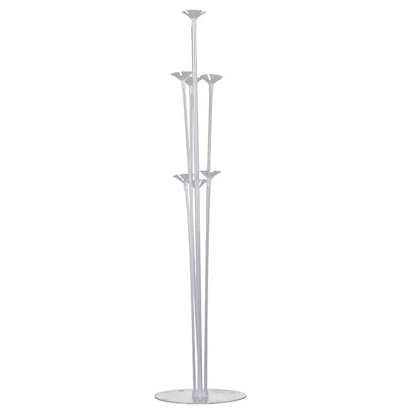Léggömb tartó állvány, Vivimall, háromszintes, 7 léggömbhöz, 70 cm, átlátszó