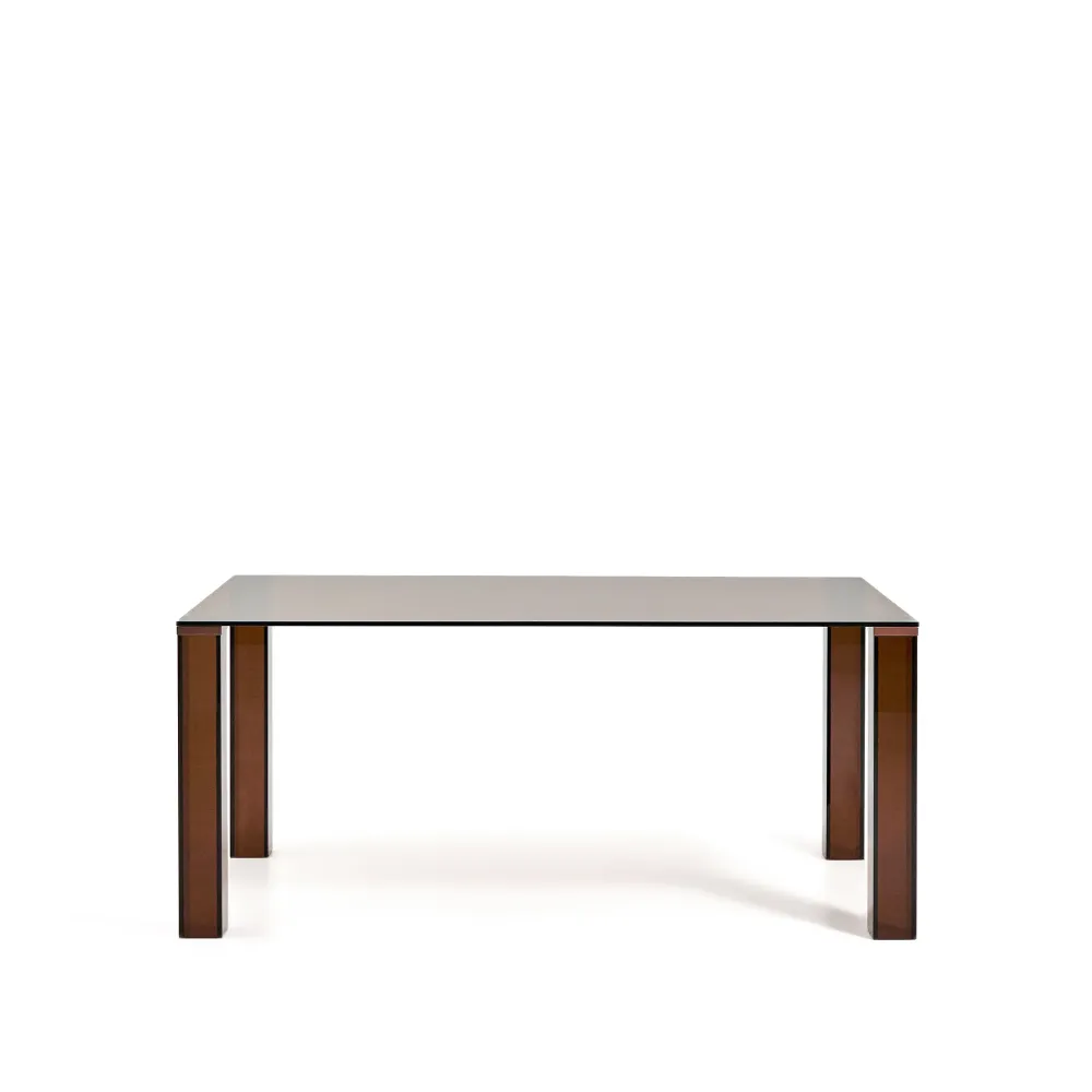 Adularia asztal barna edzett üvegből 160 x 90cm