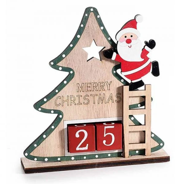 Fa adventi naptár Télapóval