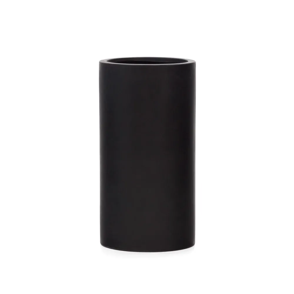 Aiguablava növénycserép fekete cementben, Ø 42 cm