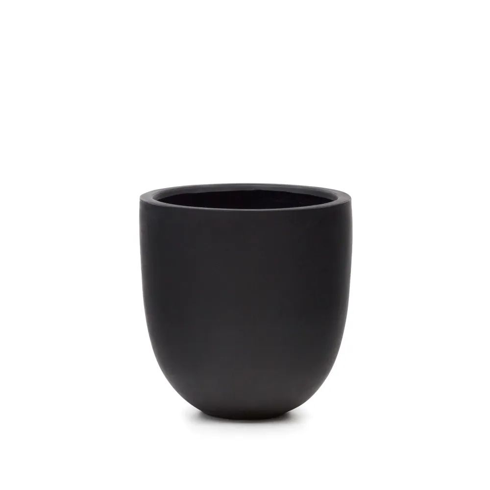 Aiguablava növénycserép fekete cementből, Ø 56 cm