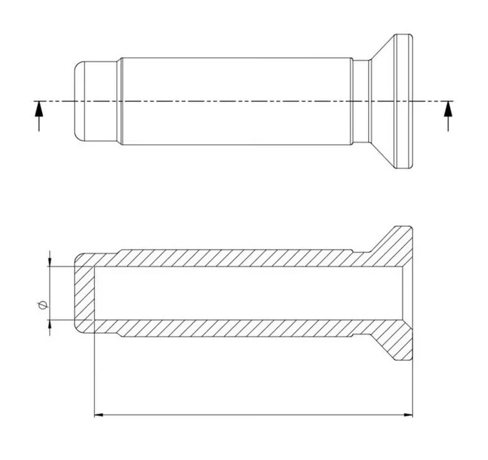 PIAGGIO Markolat kormányvég jelzőhöz Antik Ø 22/22 mm h 125 mm