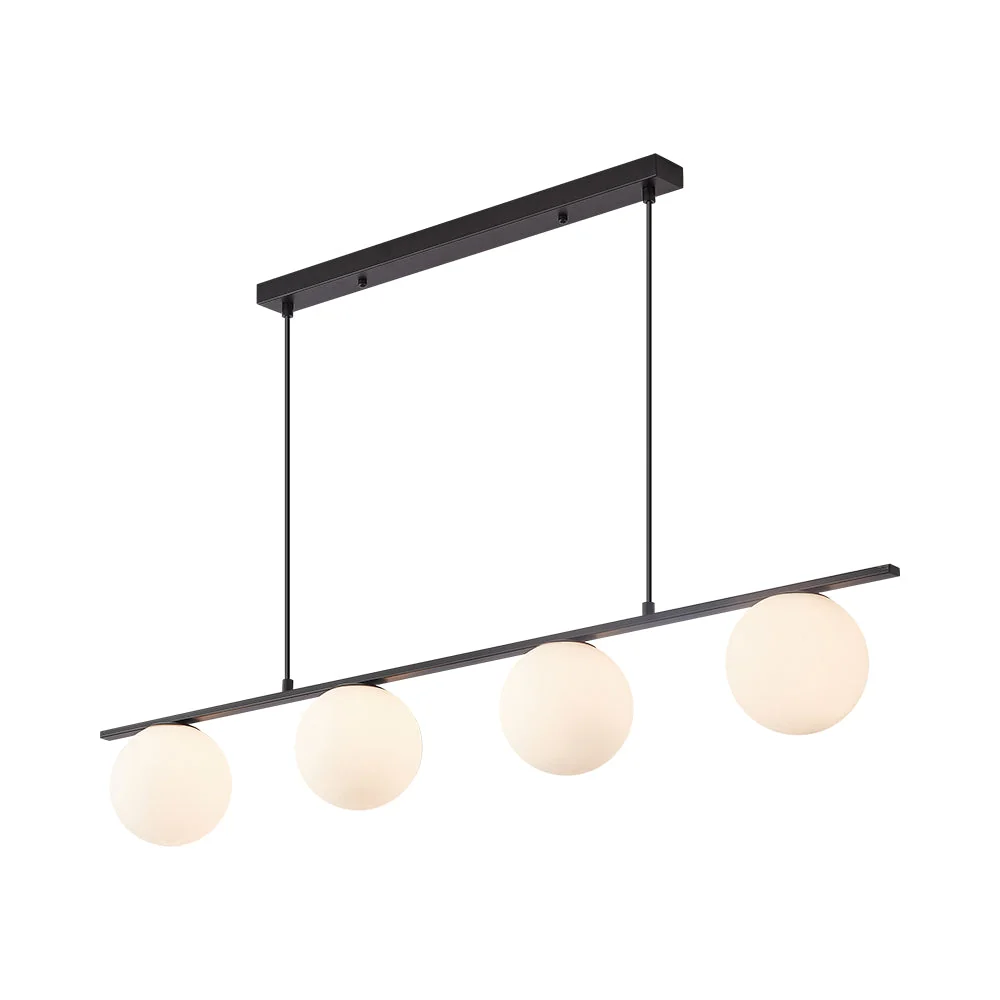 Braytron Mennyezeti Függeszték(csillár) 4xG9 Foglalattal Fekete, Gömb üvegbúrával 220-240V 50/60Hz IP20 Raktárkészletről é...