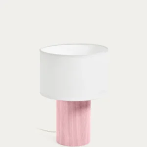 Bianella pamut és pink kordbársony asztali lámpa