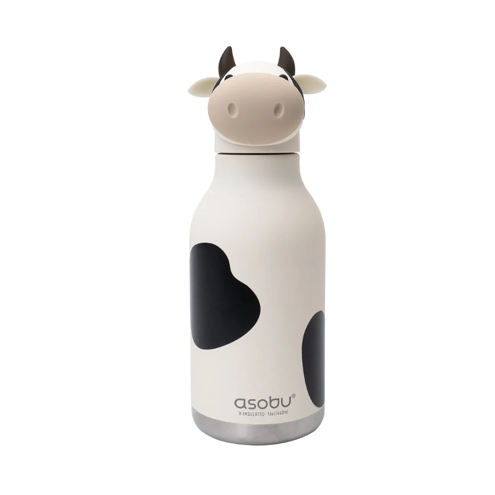 Asobu Termikus palack szívószállal Bestie -Cow 460 ml