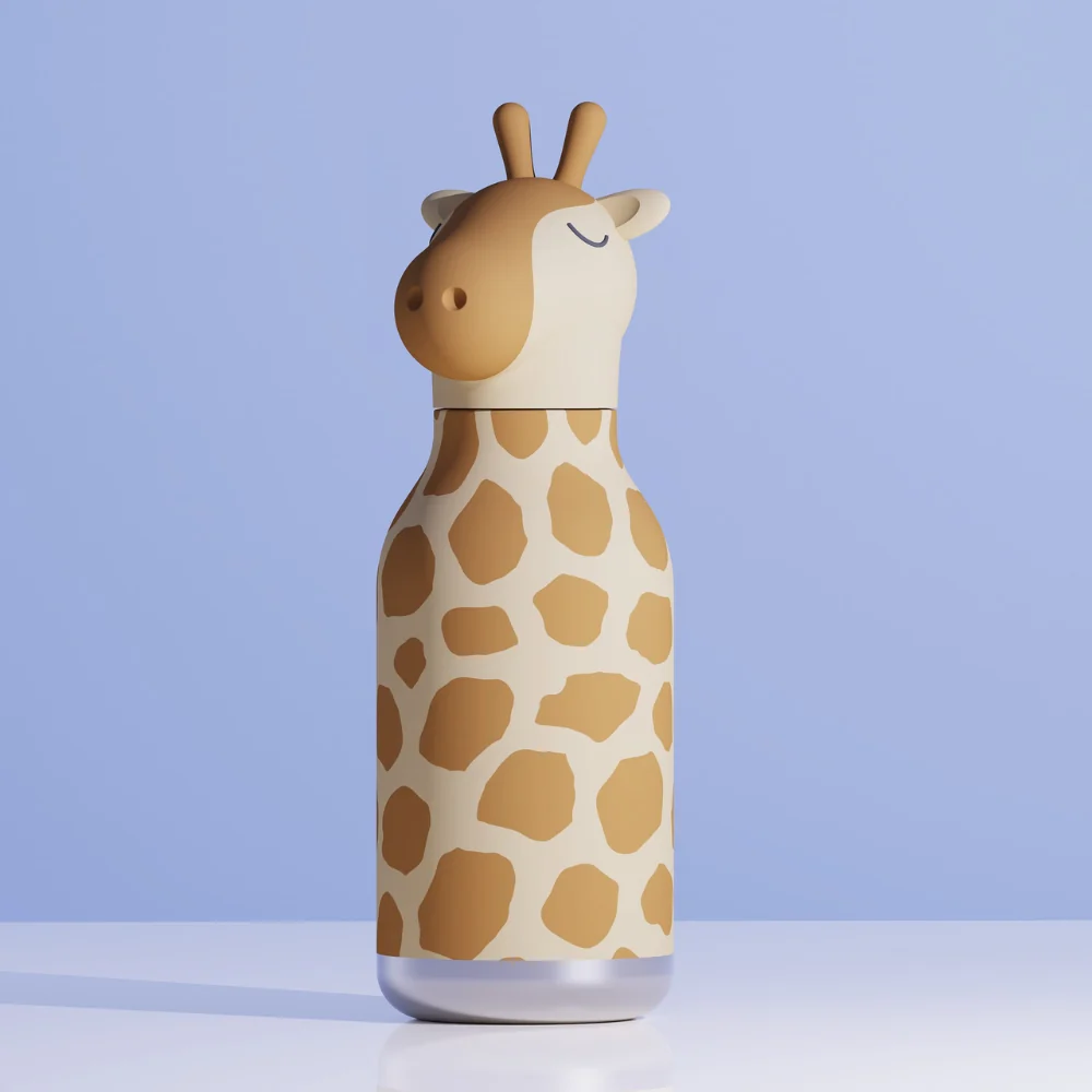 Asobu Termikus palack szívószállal Bestie - Zsiráf 460 ml