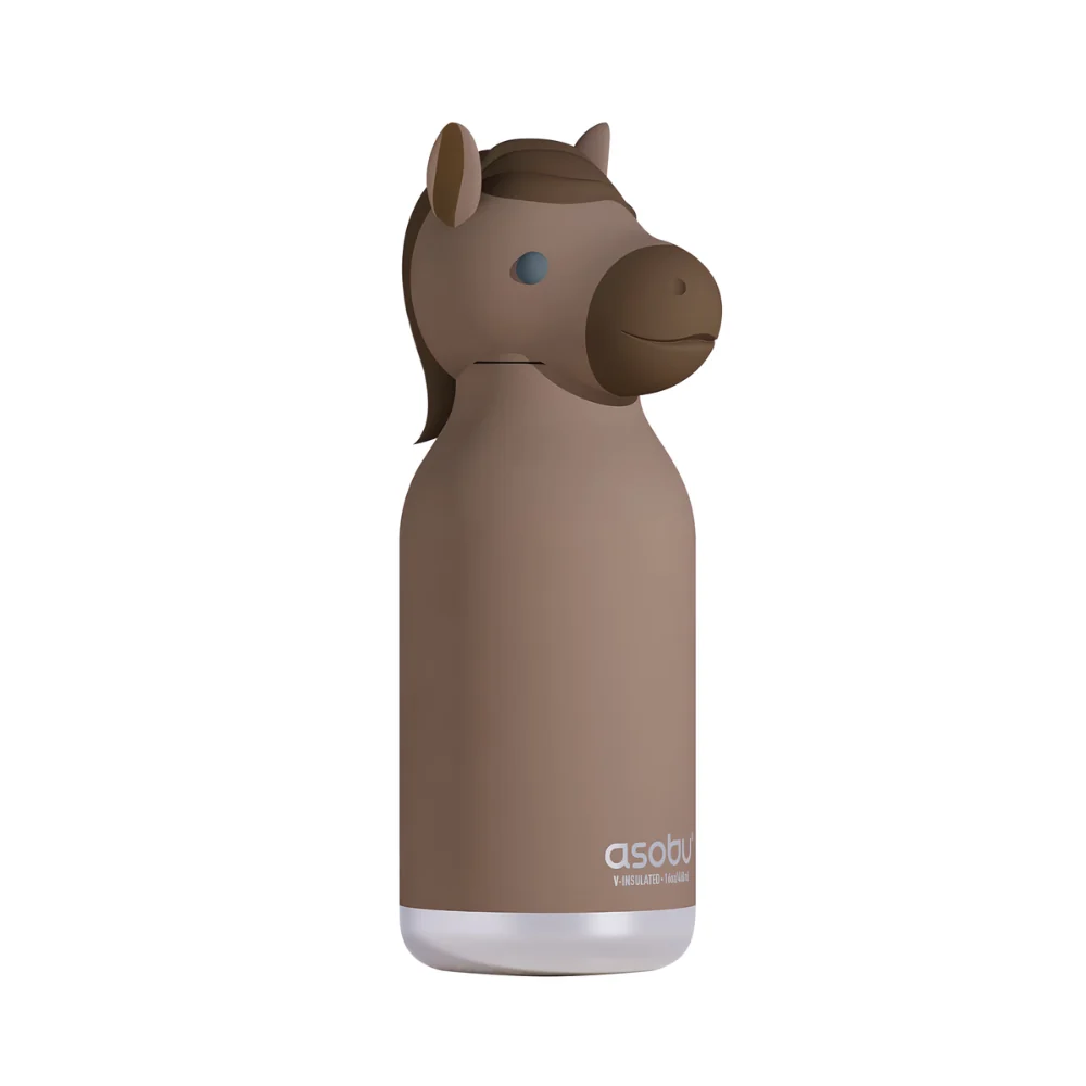 Asobu Termál palack szívószállal Bestie - Ló 460 ml