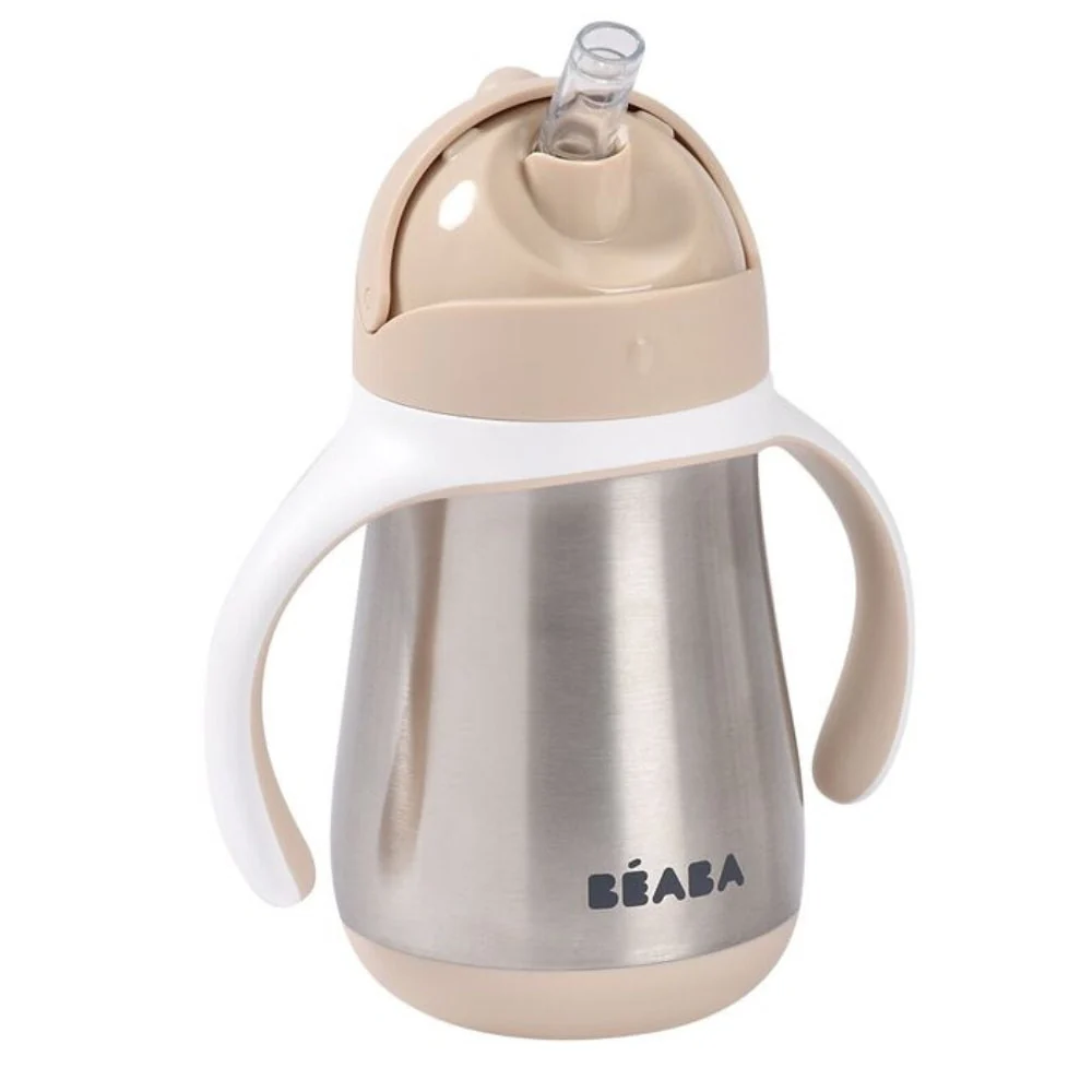 Beaba Baby termikus csepegtető palack szívószállal 250 ml Clay Earth