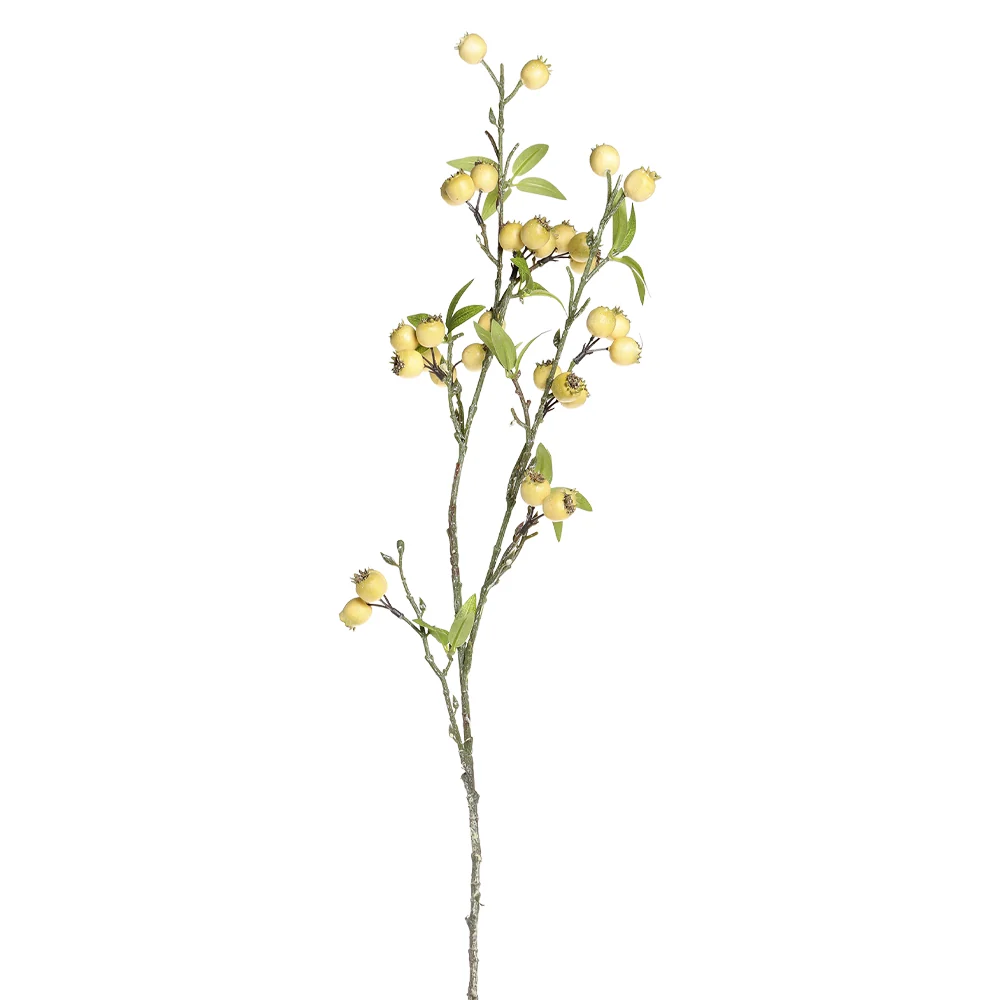 HIPPOPHAE krémszínű terméses mű homoktövis ág 84 cm