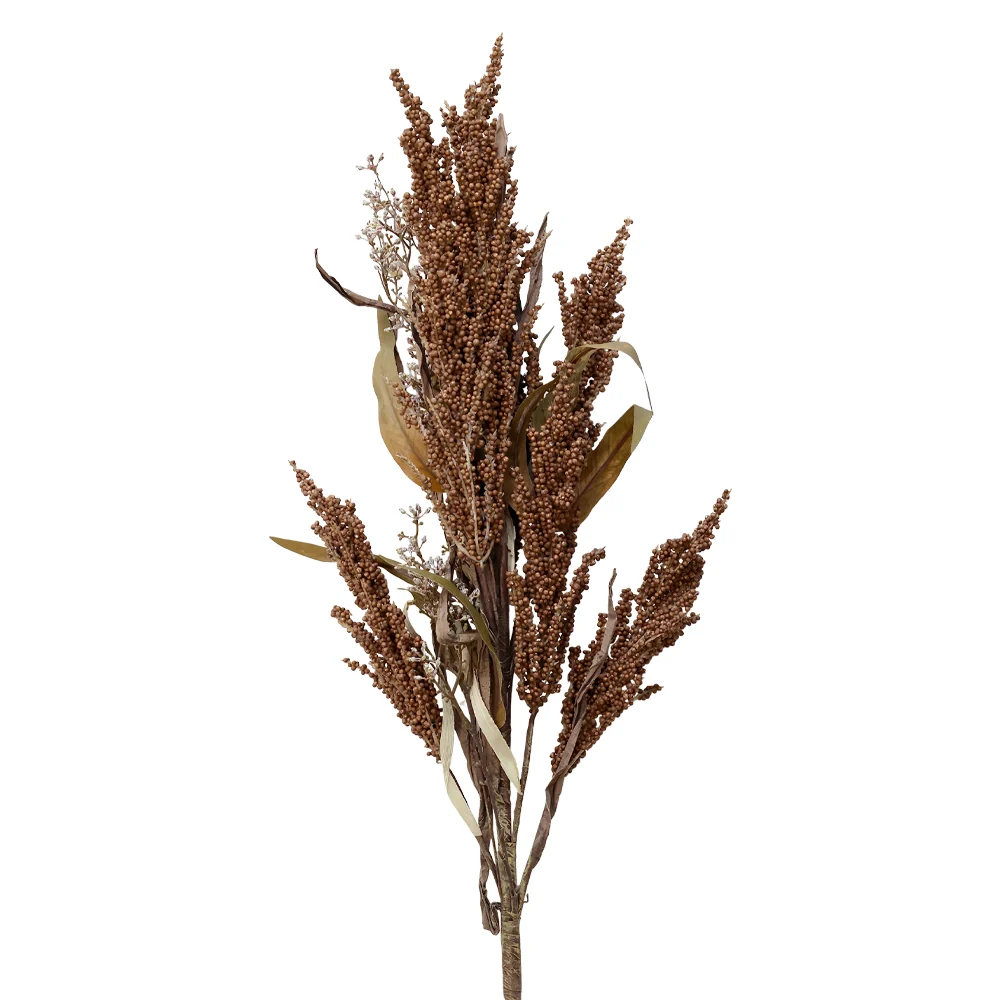 Sorghum mokkaszínű magvas mű ág 93 cm