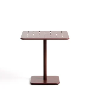 Brai kültéri asztal burgundi galvanizált acél 70 x 70cm