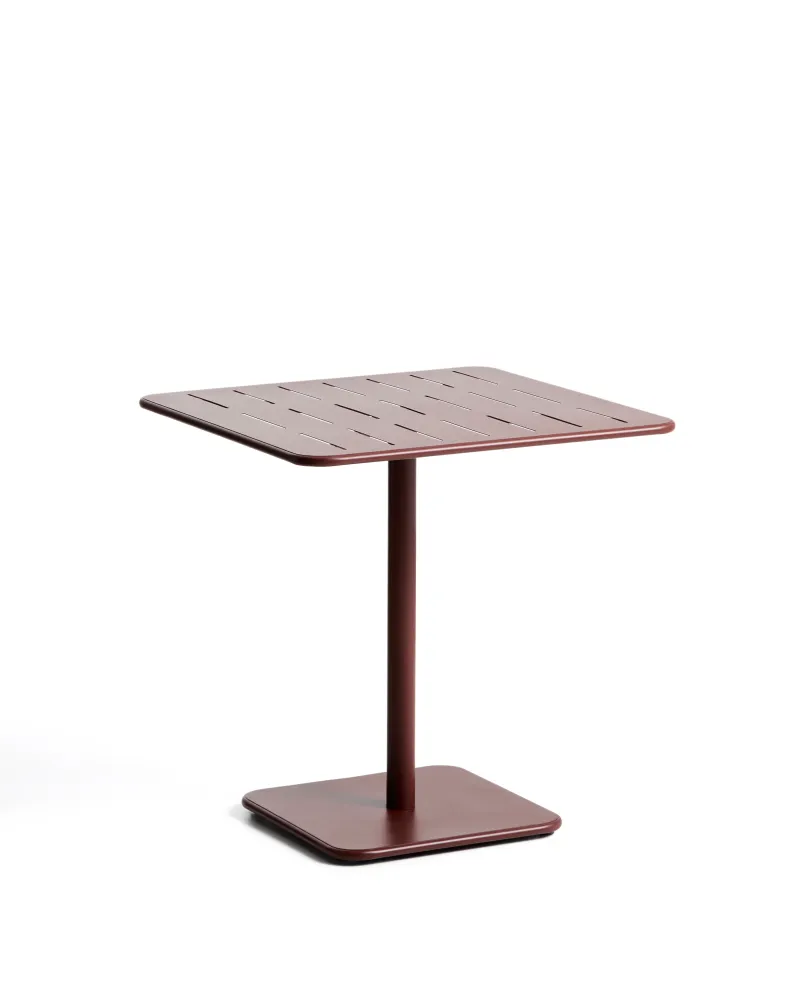 Brai kültéri asztal burgundi galvanizált acél 70 x 70cm