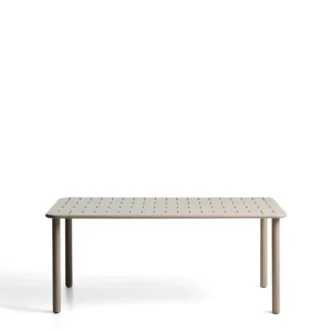 Brai kültéri asztal taupe színű galvanizált acél 180 x 90cm
