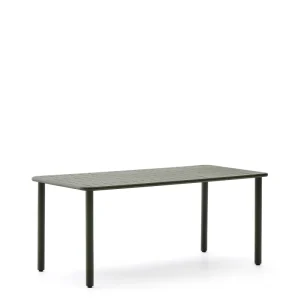 Brai kültéri asztal zöld galvanizált acélból 180 x 90cm